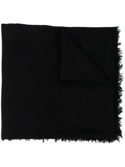 Ann Demeulemeester Knitted Cashmere Scarf In Black