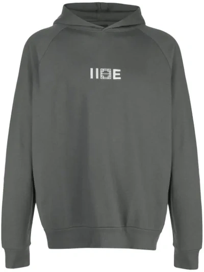 Iise Logo Jersey Hoody In Grey