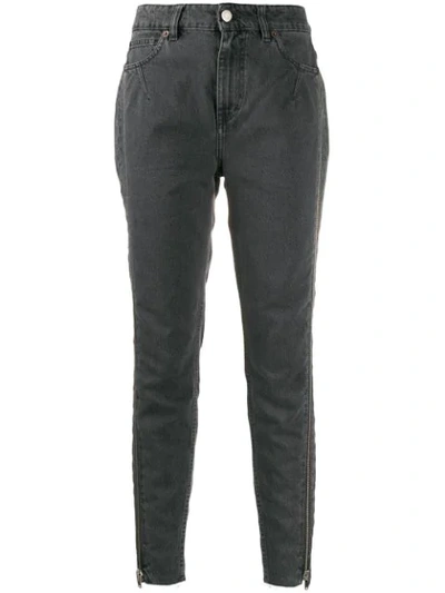 Iro Tapered Ankle-zip Jeans In Black