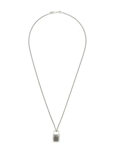 Emanuele Bicocchi Lock Necklace In Metallic