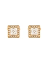 Dolce & Gabbana Square Rhinestone-embellished Cufflinks In Gold