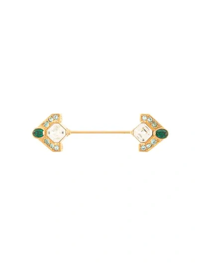 Dolce & Gabbana Rhinestone-embellished Lapel Brooch In Gold