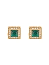 Dolce & Gabbana Square Rhinestone-embellished Cufflinks In Green