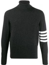 Thom Browne 4-bar Pullover In Grey