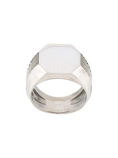 Emanuele Bicocchi Men's Silver Octagon Signet Ring