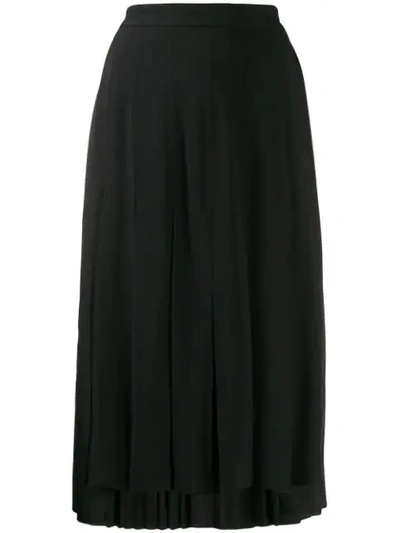 N°21 Pleated Asymmetric Skirt In Black