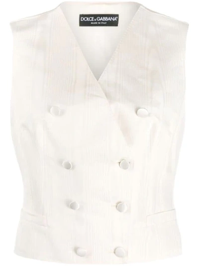 Dolce & Gabbana Double-breasted Faille Tuxedo Vest In S9000