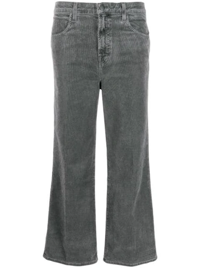 J Brand High Rise Flared Jeans In Grey