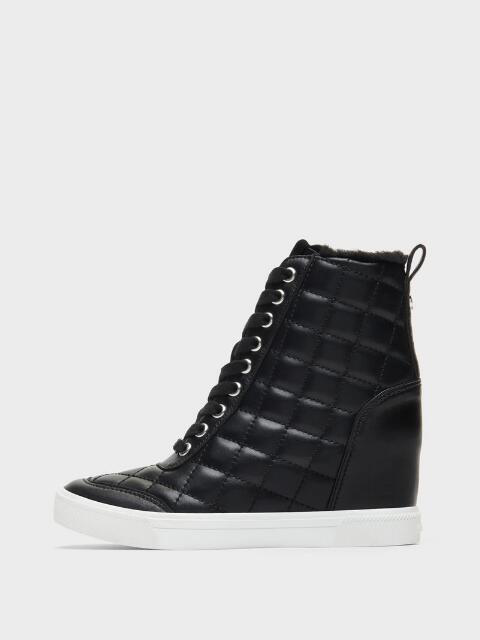 donna karan cailin studded wedge sneaker