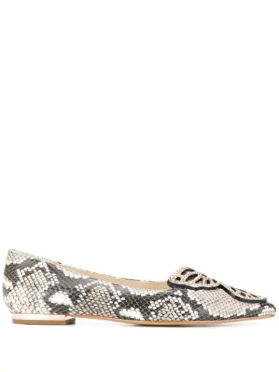 Sophia Webster Women's Papillon Embellished Pointed-toe Flats In Snake