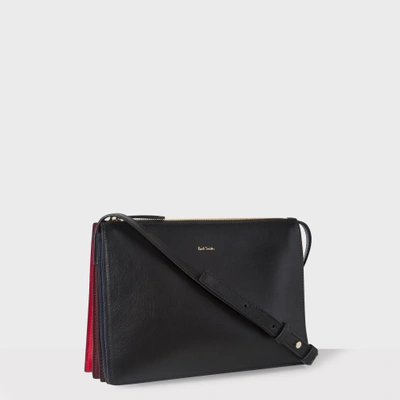 Paul Smith Women's Black And Red 'concertina' Cross-body Bag