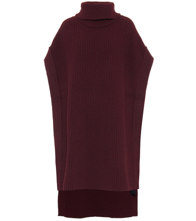 Joseph Cote Anglaise Wool Poncho In Red