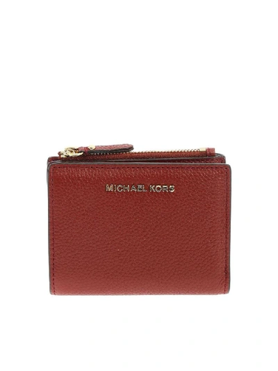 Michael Michael Kors Jet Set Snap Billfold Wallet In Brandy