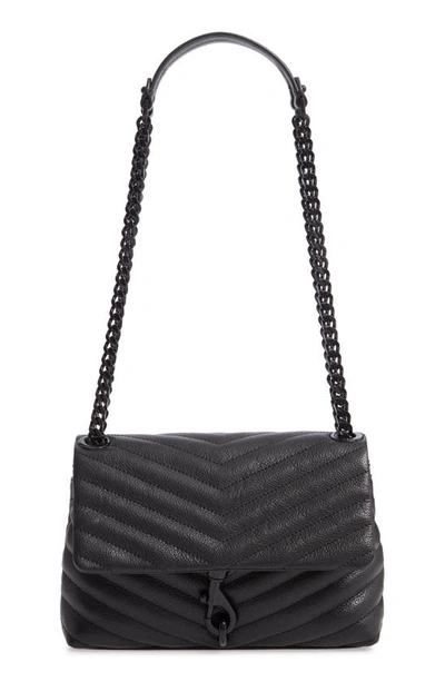 Rebecca Minkoff Edie Flap Shoulder Bag In Black