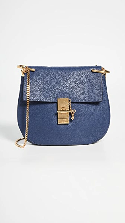 Pre-owned Chloé Chloe Blue Leather Drew Medium Bag