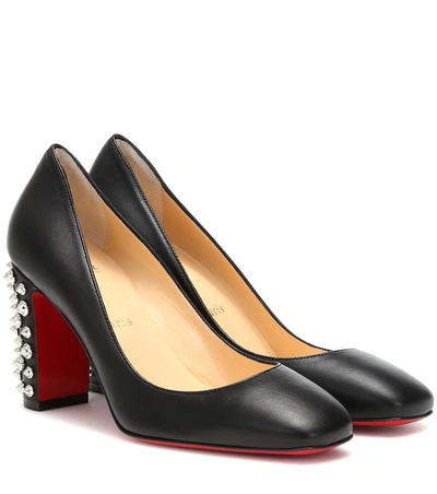 Christian Louboutin Marimalus 85 Studded Leather Pumps In Black