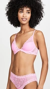 Natori Feathers Contour Plunge Bra In Posy Pink