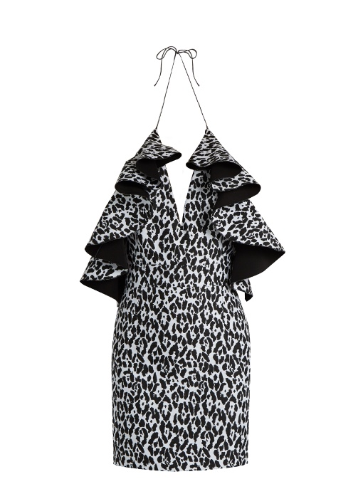 balmain leopard dress