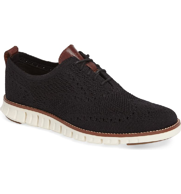 zerogrand stitchlite woven wool wingtip