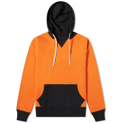 The Real Mccoys The Real Mccoy's Two-tone Hoody In Orange