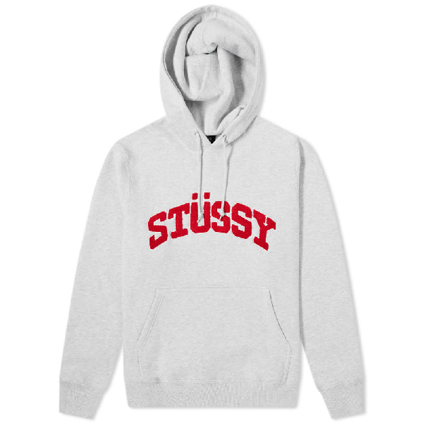 grey stussy hoodie mens