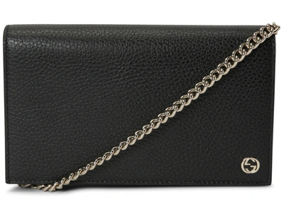 Pre-owned Gucci  Betty Chain Wallet Interlocking G Medium Black