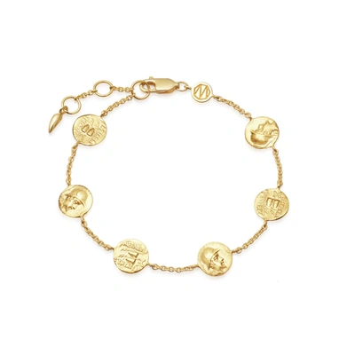 Missoma Lucy Williams Legion Coin Bracelet 18ct Gold Vermeil In 18ct Gold Plated Vermeil
