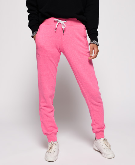 pink slim joggers