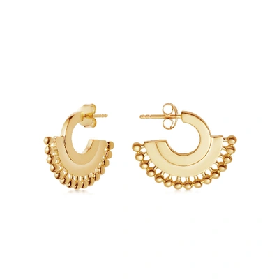 【MISSOMA】ZENYU ファン スモール フープ イヤリング GOLD Missoma 18ct Gold-Plated Zenyu Fan Medium Hoop Earrings