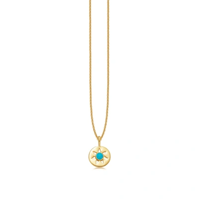 Missoma Turquoise December Birthstone Necklace In Blue