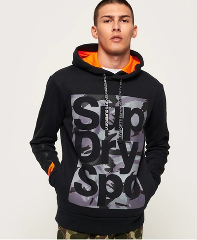 Superdry Combat Boxer Hoodie In Black