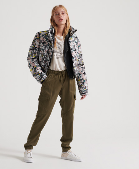 khaki utility joggers