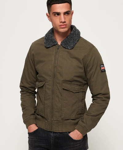 Superdry Rookie Winter Aviator Bomber Jacket In Green | ModeSens