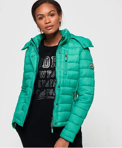 Superdry Fuji Slim Double Zip Hooded Jacket In Green | ModeSens