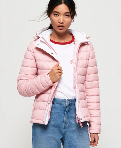 Superdry Fuji Slim Double Zip Hooded Jacket In Pink | ModeSens