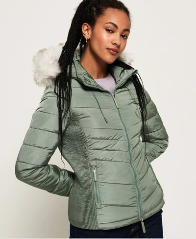 Superdry Luxe Fuji Jacket In Turquoise | ModeSens