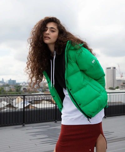 Superdry Women's Astrid Puffer Jacket Green Size: 12 | ModeSens