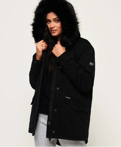 Superdry Falcon Rookie Parka Jacket In Black | ModeSens