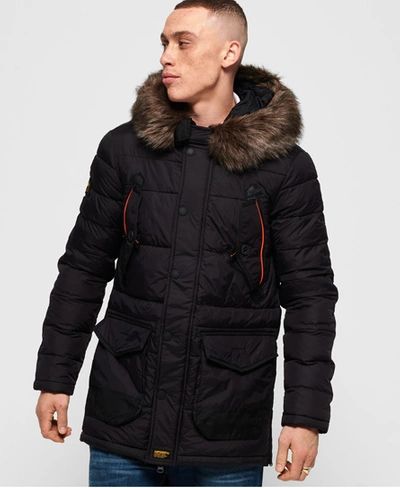Superdry Chinook Parka Jacket In Black | ModeSens