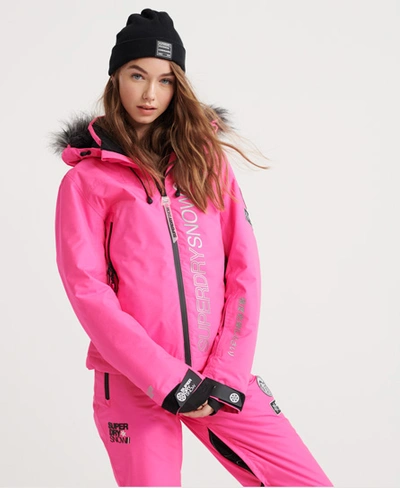 Superdry Sd Ski Run Jacket In Pink