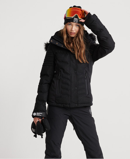 Superdry Luxe Snow Puffer Jacket In Black | ModeSens