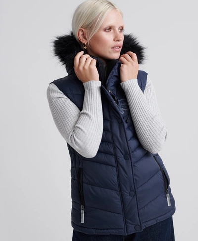 Superdry Fuji Gilet In Dark Blue