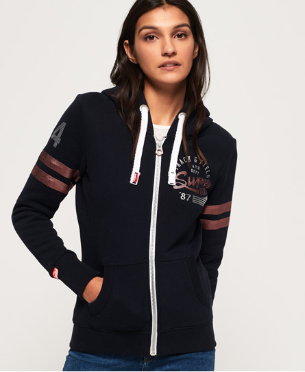 superdry track & field ziphood