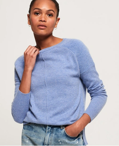 Superdry Bria Raglan Knit In Blue