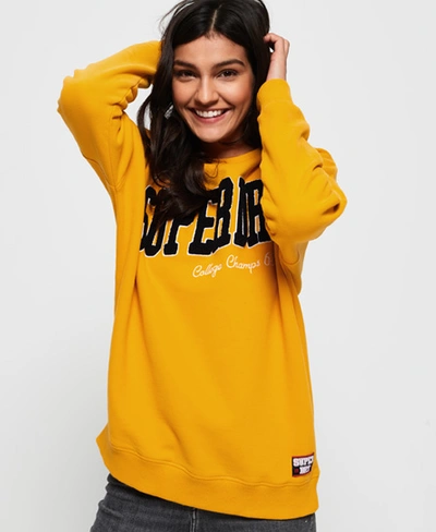 Superdry Blair Crew Sweatshirt In Yellow