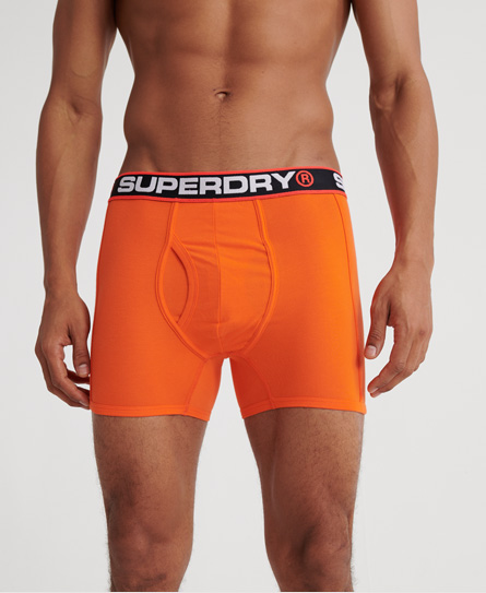 Superdry Sports Boxers Double Pack In Orange | ModeSens