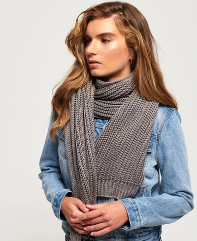 Superdry Aries Sparkle Scarf In Grey