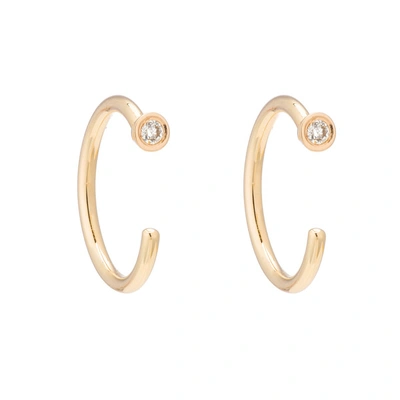 Ariel Gordon Jewelry Diamond Dust Hoops Earring In Yellow Gold