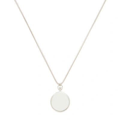 Sophie Buhai Long Large Circle Sterling-silver Pendant In Sterling Silver
