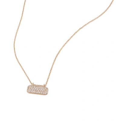 Sophie Ratner Horizontal Diamond Studded Necklace In Yellow Gold